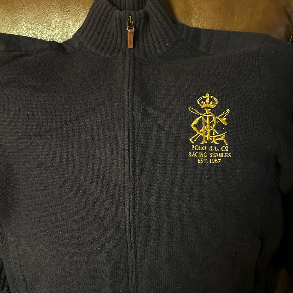 Polo by Ralph Lauren zippered lambs wool sweater